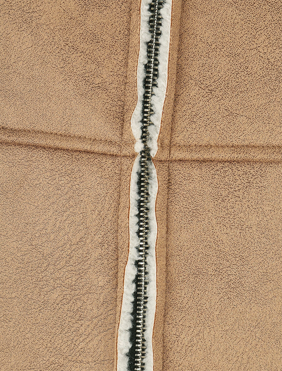 Manteau zippé style aviateur - Camel - 3