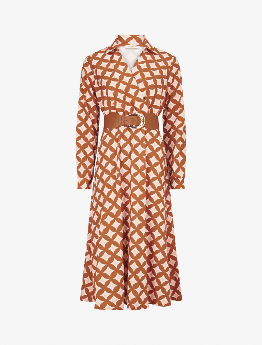 Robe longue à carreaux style 70&