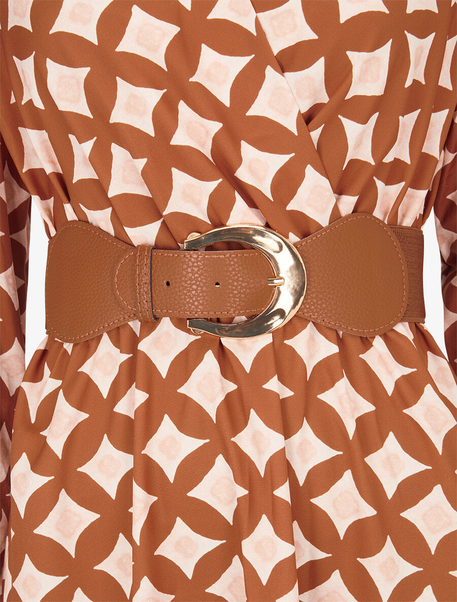 Robe longue à carreaux style 70&