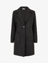 Manteau long uni duveteux - Noir - 4