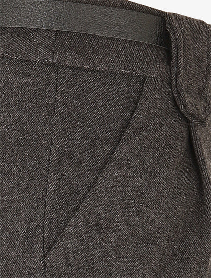 Short épais ceinturé à revers - Anthracite - 3