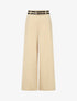 Pantalon droit à double passants - Beige - 1