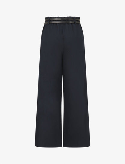 Pantalon droit à double passants - Marine - 2