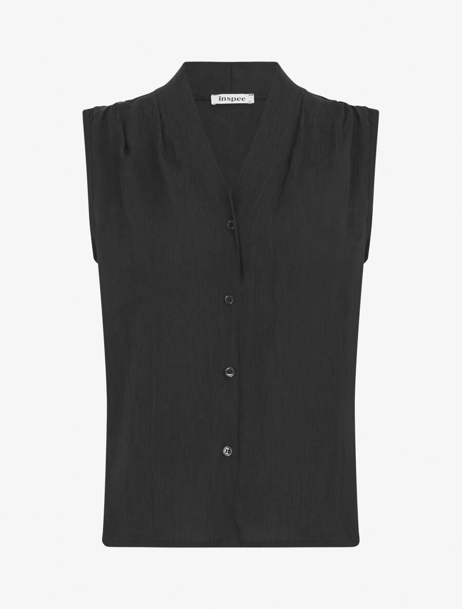Top texturé sans manches - Noir - 4