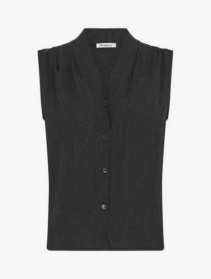 Top texturé sans manches - Noir - 4