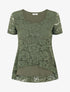 Top uni en dentelle - Kaki - 4