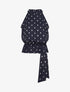 Top droit sans manches flocage gouttes irisées - Marine - 1