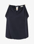 Top boule uni sans manches - Marine - 1
