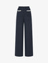 Pantalon fluide à poches stylisés - Marine - 1