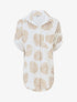 Chemise à manches retroussables imprimé anémones - Camel - 1
