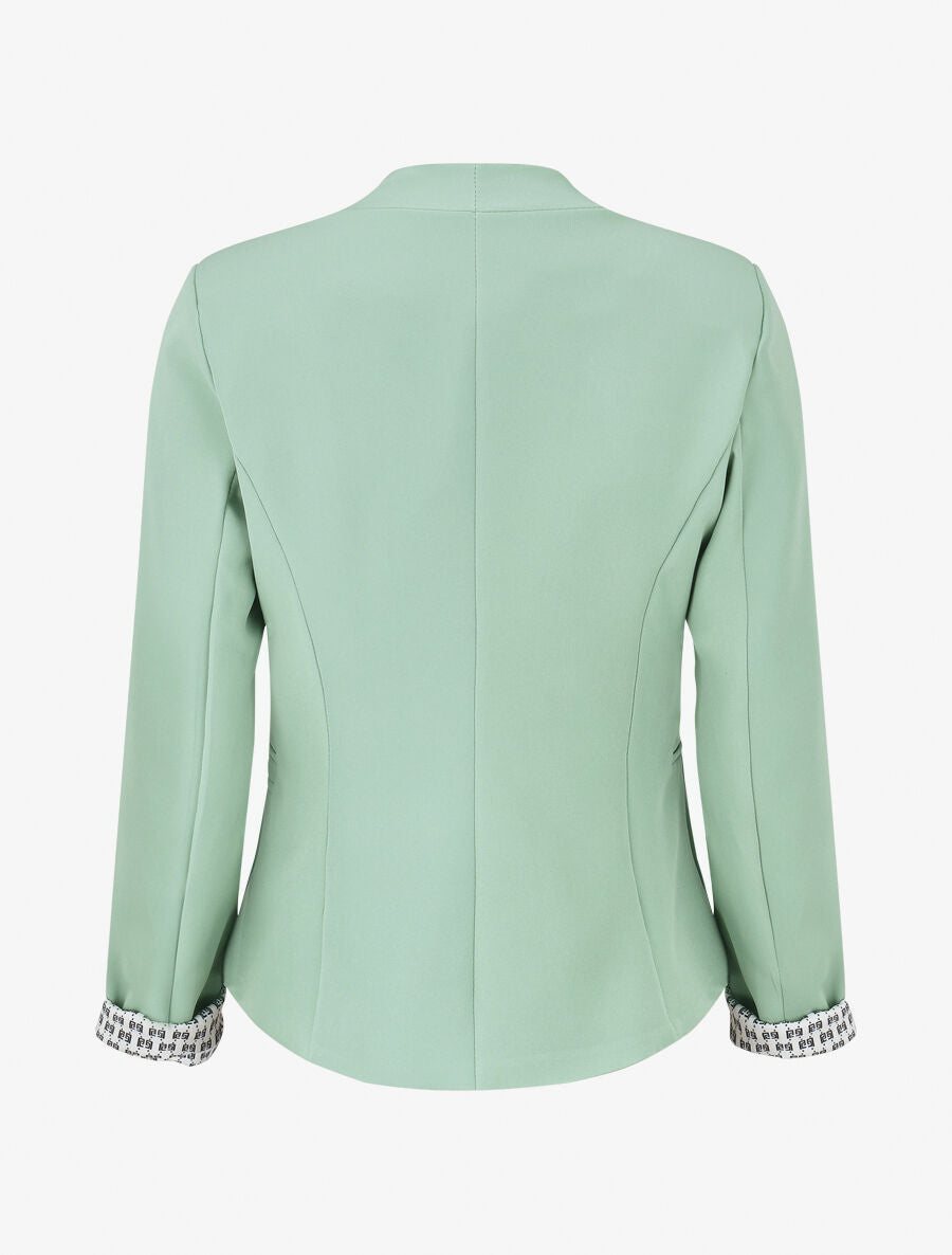 Veste droite à épaulettes - Vert clair - 2