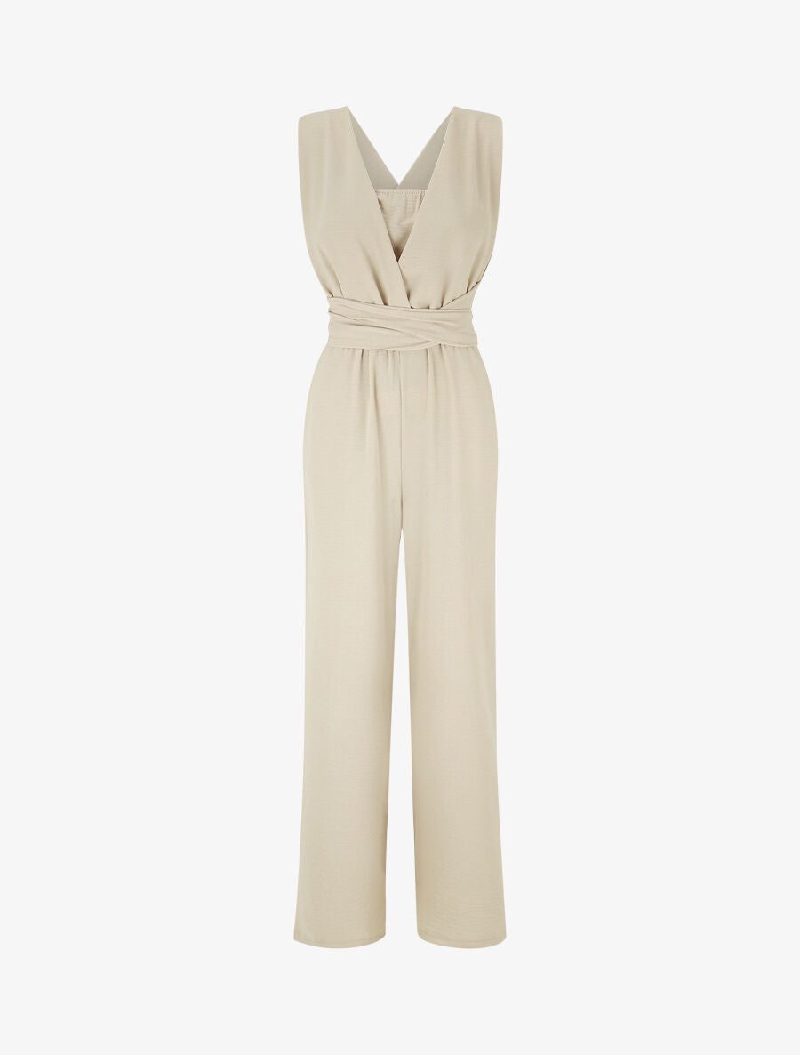 Combinaison ample dos nu - Beige - 4
