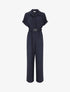 Combinaison ample style chemise - Marine - 4