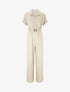 Combinaison ample style chemise - Beige - 4