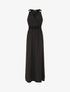 Robe longue fluide à bretelles bijoux - Noir - 1