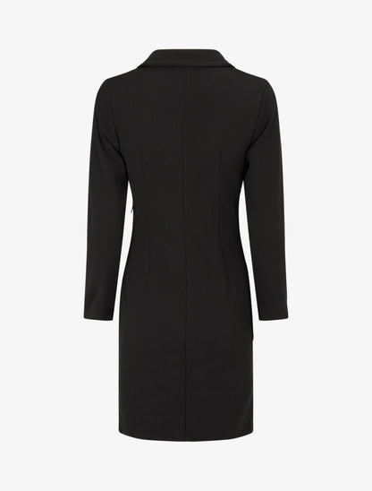 Robe fourreau style tailleur - Noir - 2