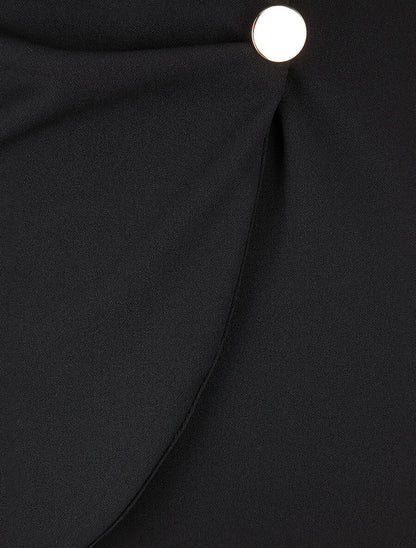 Robe fourreau style tailleur - Noir - 3