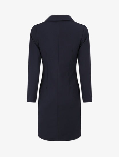 Robe fourreau style tailleur - Marine - 2