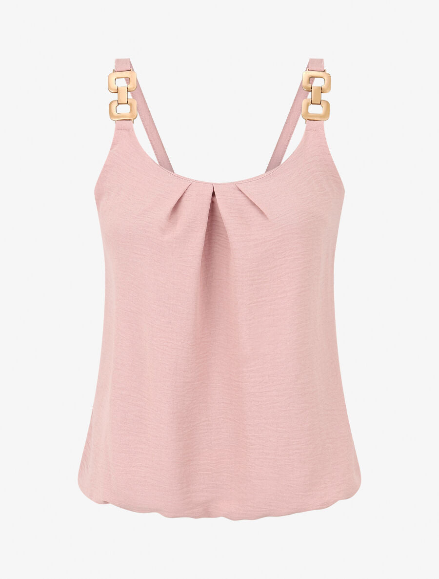 Top droit bretelles fantaisies - Rose - 1
