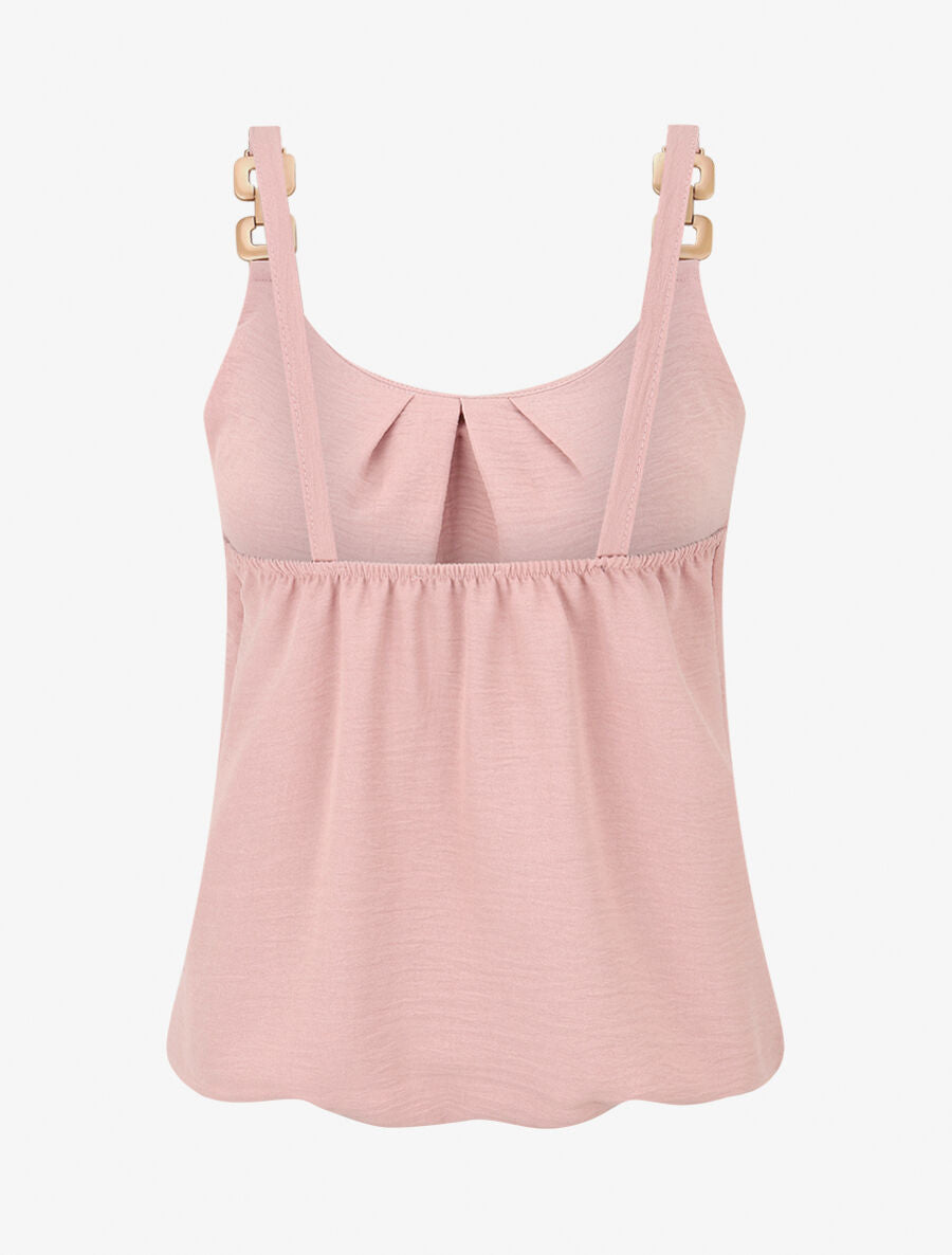 Top droit bretelles fantaisies - Rose - 2