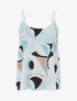 Caraco droit à imprimé abstrait - Turquoise - 1