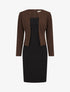 Robe moulante superposée - Marron - 4
