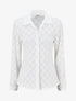Chemise ajourée à manches longues - Blanc - 1