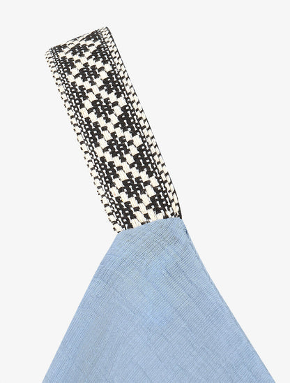Top texturé à bretelles imprimé aztèque - Bleu ciel - 3