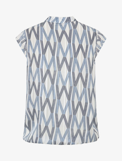 Top sans manches irisé imprimé graphique - Bleu - 2
