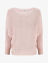 Pull uni en maille ajouré au dos - Rose - 4