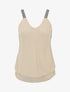 Top uni à bretelles imprimé aztèque - Beige - 4