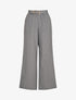 Pantalon ample à taille élastiquée - Gris - 1