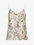 Caraco satiné imprimé floral - Kaki - 1