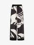 Pantalon droit taille haute imprimé fantaisie - Noir - 1