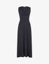 Robe longue évasée sans manches - Marine - 1