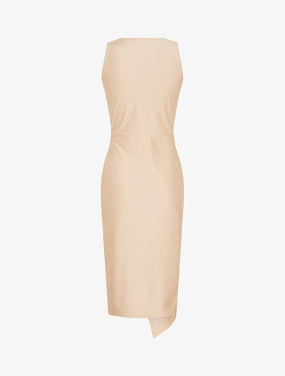Robe satinée unie à boucle - Or - 2
