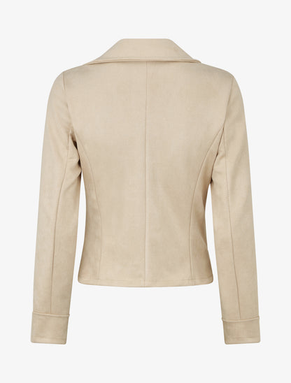 Suède jasje in perfecto stijl - Beige