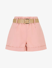 Short taille haute uni coupe droite - Rose - 1