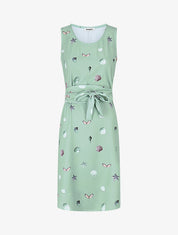 Robe à nouer imprimé coquillages - Vert - 1