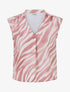 Top boule imprimé zèbre - Vieux rose - 1