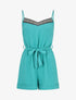 Combishort uni à bande graphique - Turquoise - 1