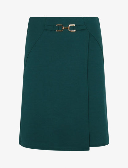Jupe courte portefeuille - Vert sapin - 4