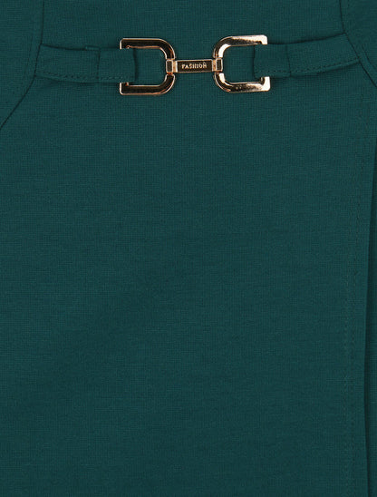 Jupe courte portefeuille - Vert sapin - 3