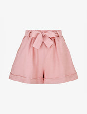 Short uni à revers - Rose - 1