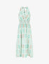 Robe dos nu imprimé graphique - Vert d&