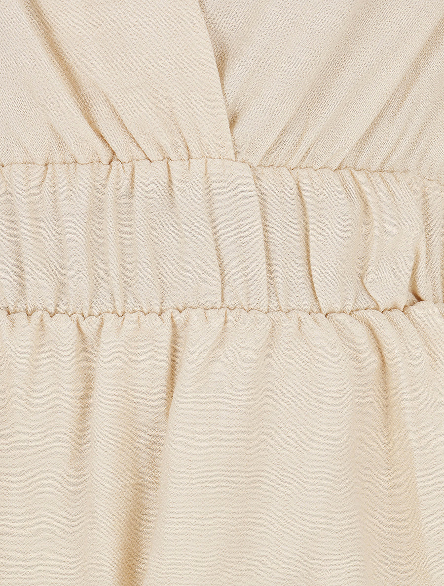 Top empire sans manches uni - Beige - 3