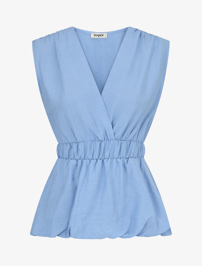 Top empire sans manches uni - Bleu ciel - 1