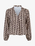 Blouse imprimé vagues stylisées - Noir - 4
