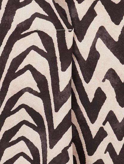 Blouse imprimé vagues stylisées - Noir - 3