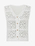 Gilet boutonné en crochet - Blanc - 1